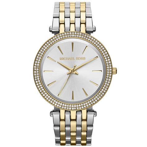 michael kors 2 tone watch women's